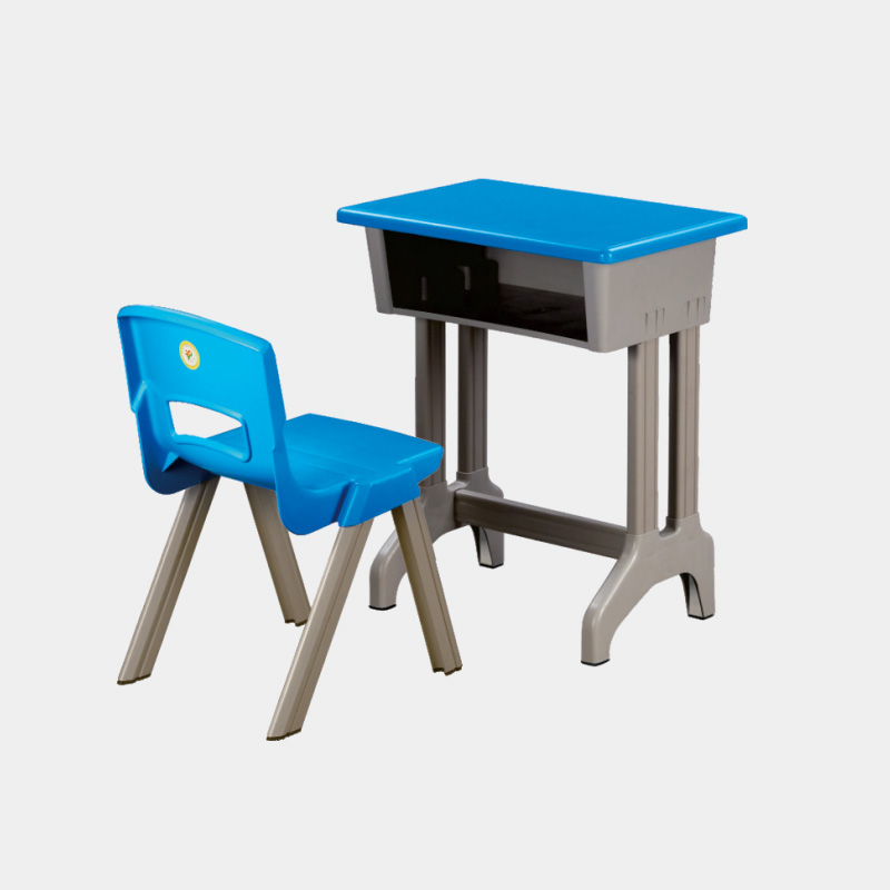 單人雙柱課桌椅 