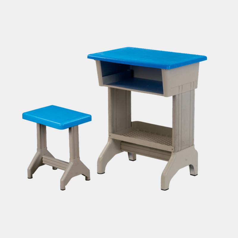 單人板式雙層課桌椅 