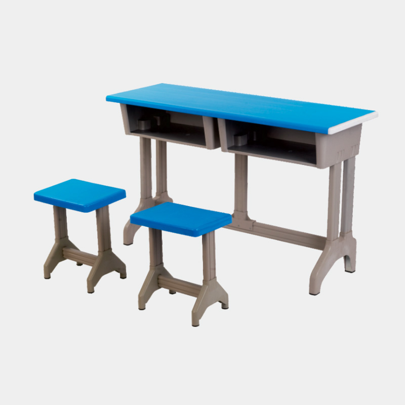 雙人單柱課桌凳 