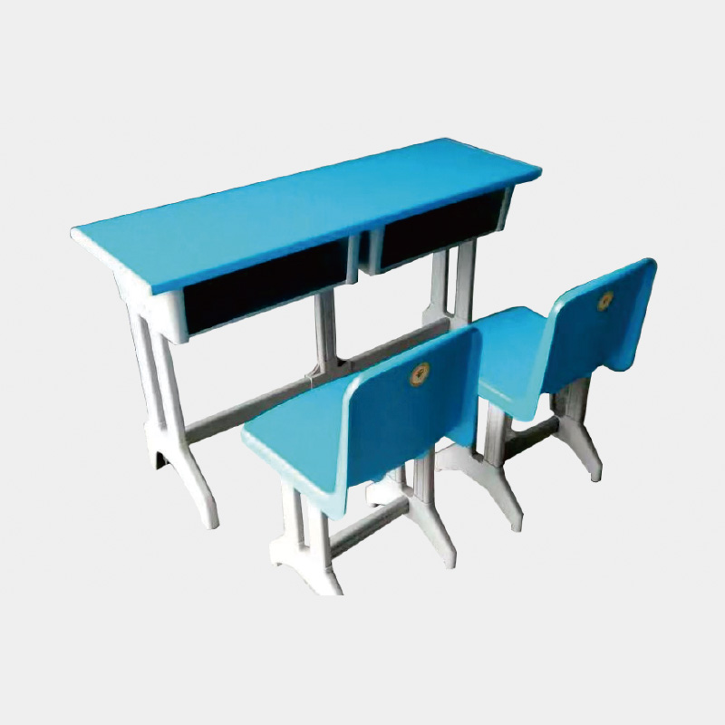 雙人雙柱課桌椅 